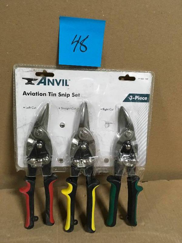 lot 48 image: ANVIL Straight-Cut Aviation Snip (3-Pack)  in good condition