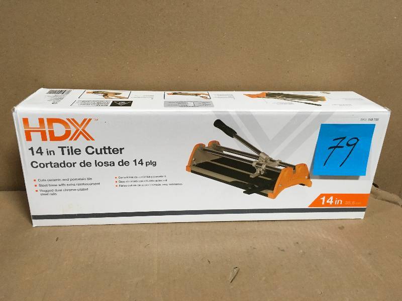 lot 79 image: HDX 14 in. Rip Ceramic Tile Cutter  in good condition