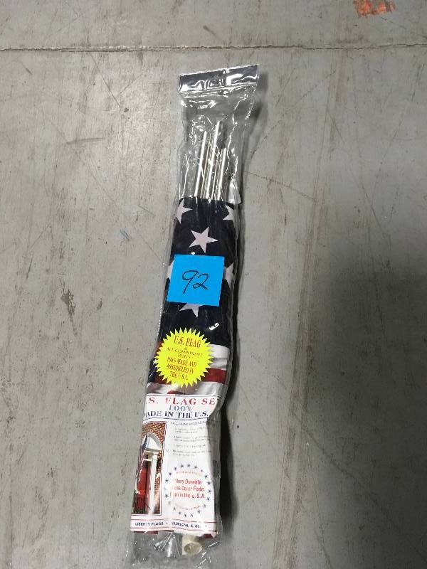 lot 92 image: Seasonal Designs 3 ft. x 5 ft. U.S. Flag Kit  in good condition