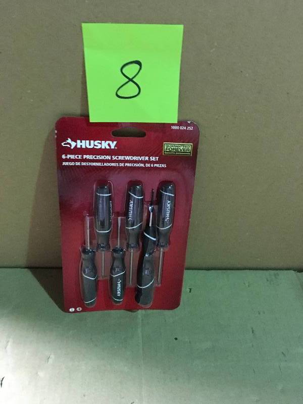 lot 8 image: Husky Precision Screwdriver Set (6-Piece) in good condition