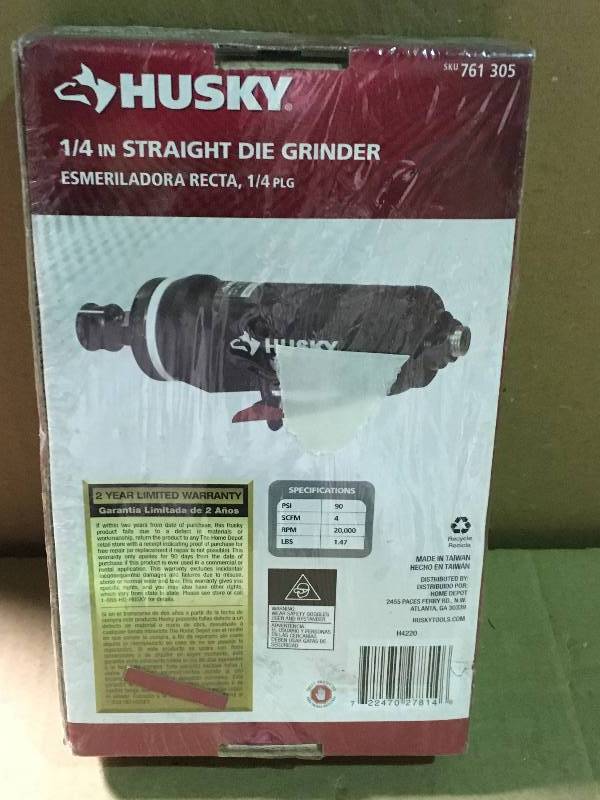 lot 10 image: Husky 14 in. Straight Die Grinder in good condition