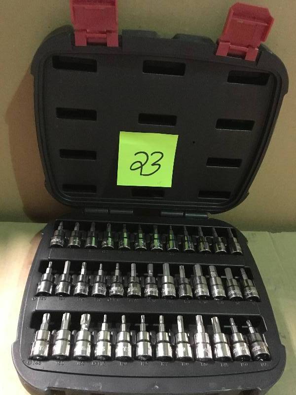 lot 23 image: Husky 38 in. Drive Master Bit Socket Set (37-Piece) in good condition