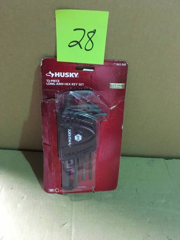 lot 28 image: Husky 13 Piece Long arm Hex Key Set in good condition