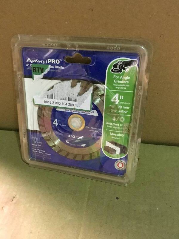 lot 39 image: Avanti Pro Saw Blades 4 in. Turbo Diamond Blade HD-T40S8 in good condition