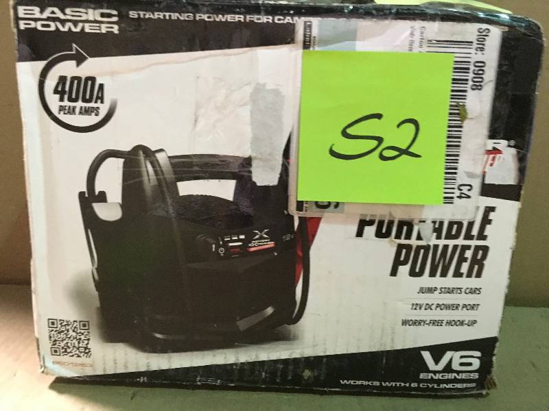 lot 52 image: Schumacher Battery Extender 12-Volt, 400 Amp Battery Jump Starter USED in good condition