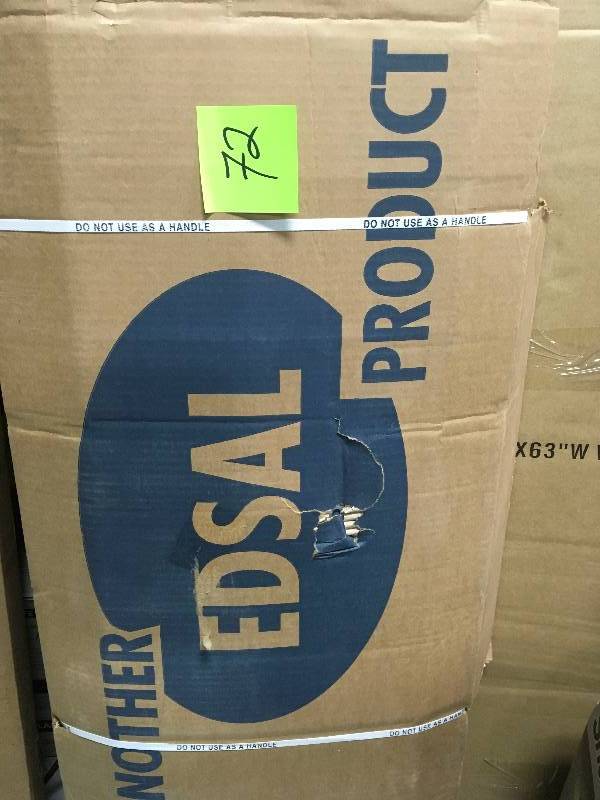 lot 72 image: Edsal 72 in. H x 72 in. W x 18 in. D Steel Commercial Shelving Unit in Gray in good condition