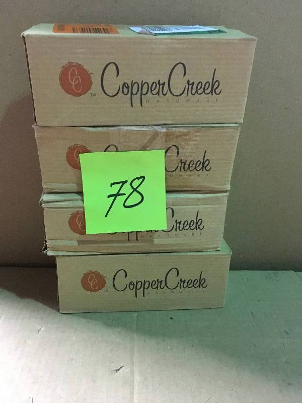 lot 78 image: Copper Creek CK2030AN Colonial Privacy Door Knob, Antique Nickel QTY 4 in good condition