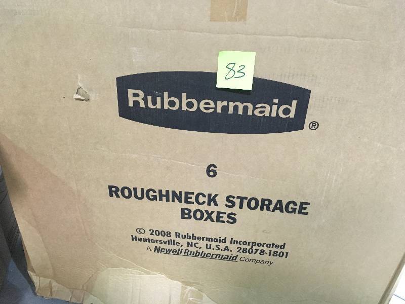lot 83 image: Roughneck Hi-Top Storage Box 54 GAL QTY 6 in good condition