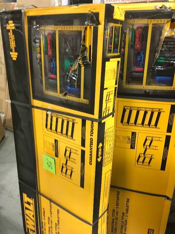 lot 86 image: DEWALT 56831 STORAGE RACK, YELLOW niot used