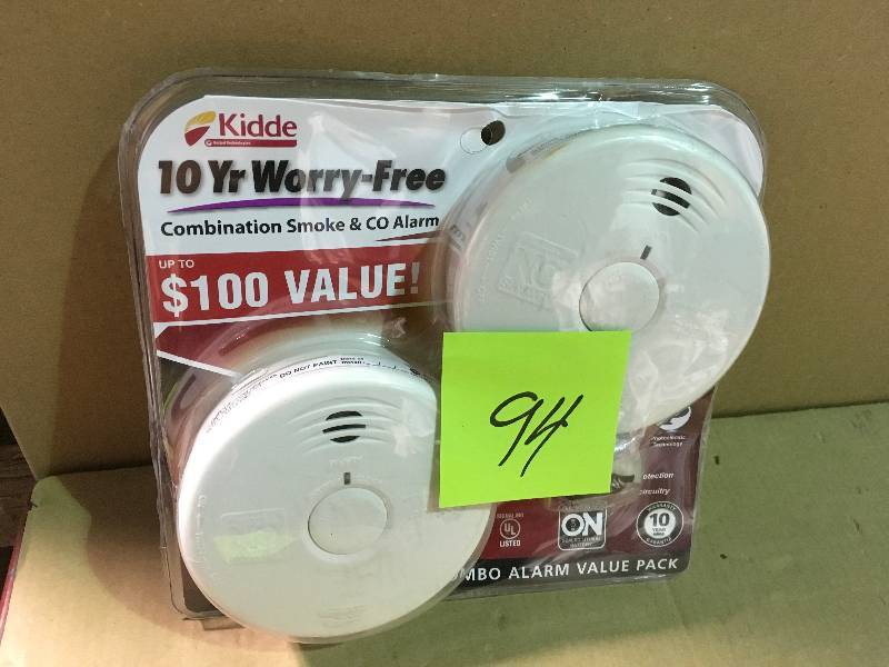 lot 94 image: Kidde 10-Year Sealed Battery Smoke and Carbon Monoxide Combination Detector (2-pack) not used