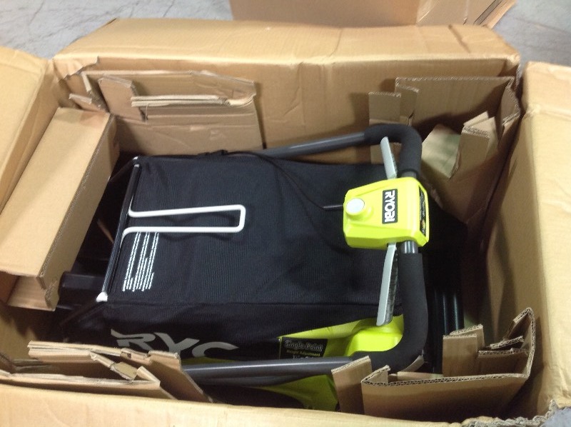 lot 109 image: RYOBI 16 in. 40-Volt Lithium-Ion Cordless Battery Walk Behind Push Lawn Mower - BatteryCharger Not Included in good conditions