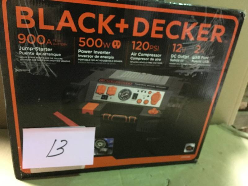 lot 13 image: BLACKDECKER 500-Watt Portable Power Station  in good condition