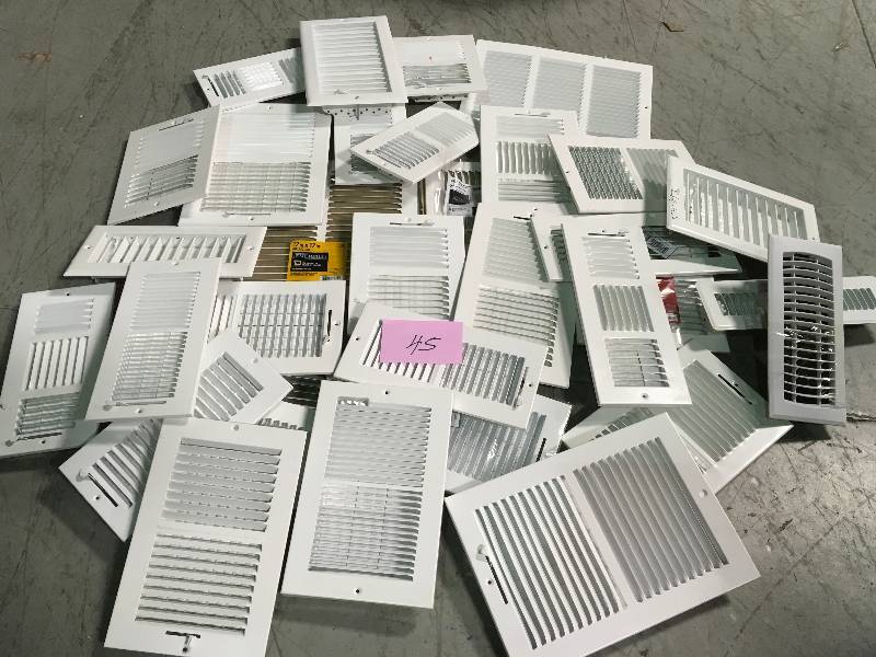 lot 45 image: Large lot of Grill  Vent Faceplates Misc sizes White in good condition