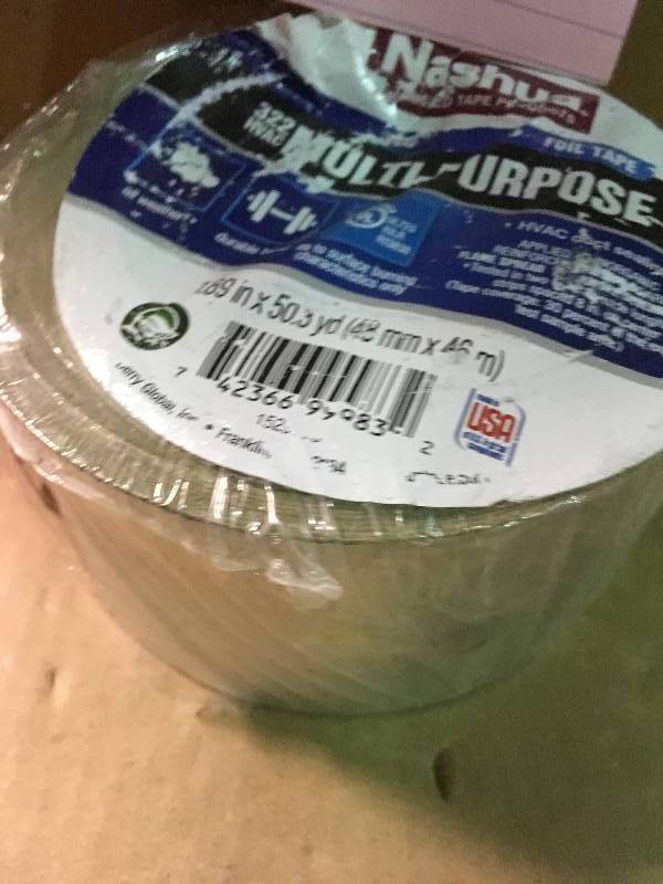 lot 51 image: Nashua Tape 1.89 in. x 50 yd. 322 Multi-Purpose HVAC Foil Tape in good condition