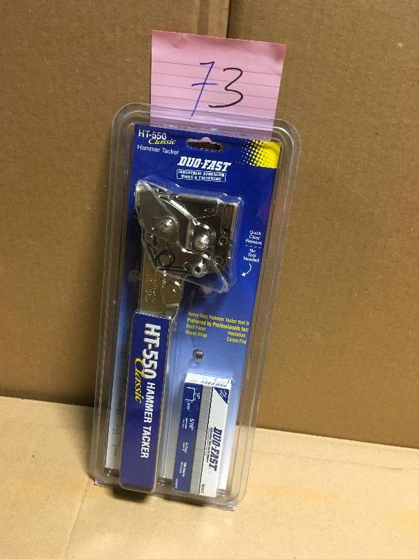 lot 73 image: Duo-Fast HT550C 5000 Series 12 in. Crown Classic Hammer Tacker Stapler in good condition