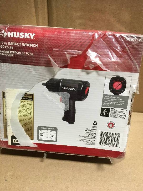 lot 85 image: Husky 650 ft.lbs. 12 in. Impact Wrench in good condition