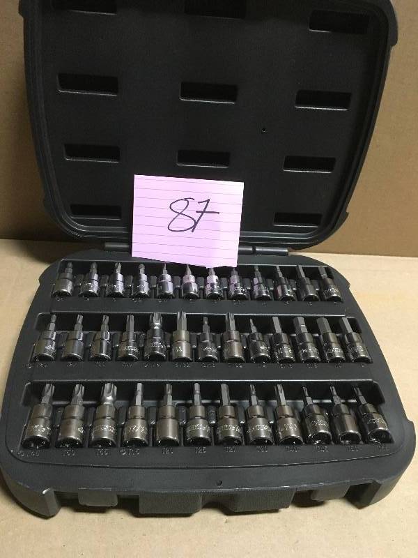 lot 87 image: Husky 38 in. Drive Master Bit Socket Set (37-Piece) in good condition