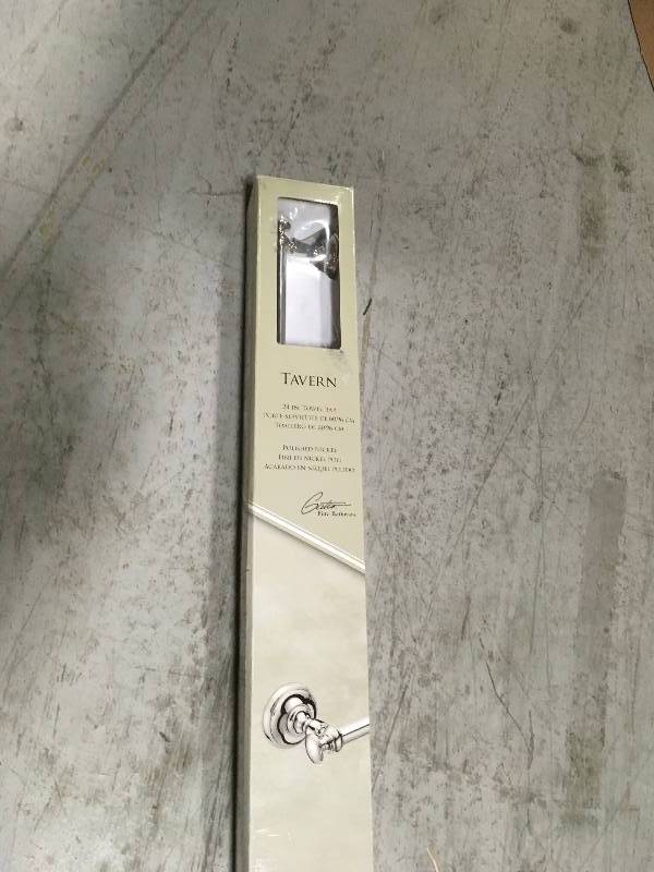 lot 93 image: Gatco Tavern 24 in. Towel Bar in Polished Nickel in good condition