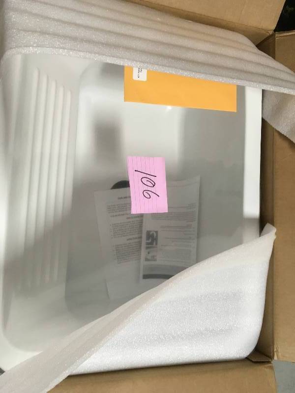 lot 106 image: Thermocast Kensington Undermount Acrylic 25 in. Single Bowl Utility Sink in White not used