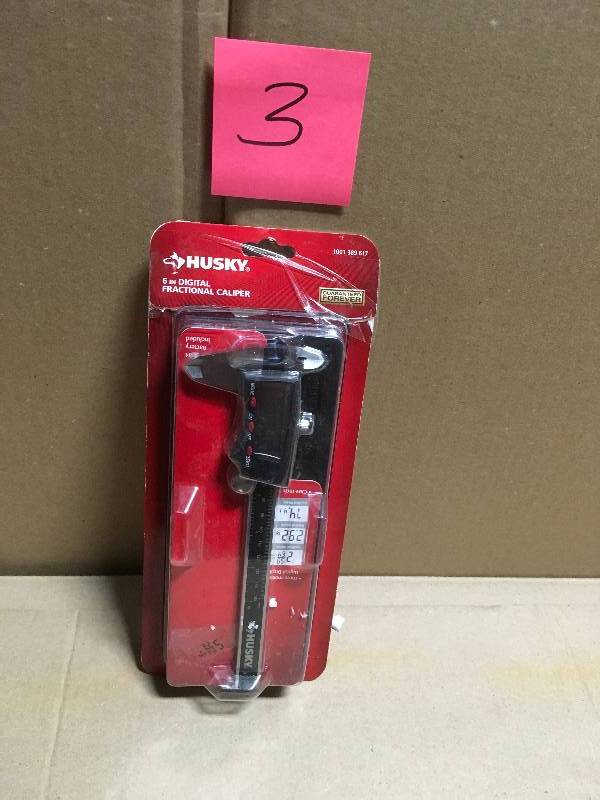 lot 3 image: Husky 6 in. 3-Mode Digital Fractional Caliper  in good working condition