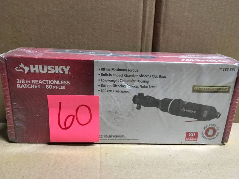 lot 60 image: Husky 38 Reactionless Ratchet 80ft-lbs #683391in good condition