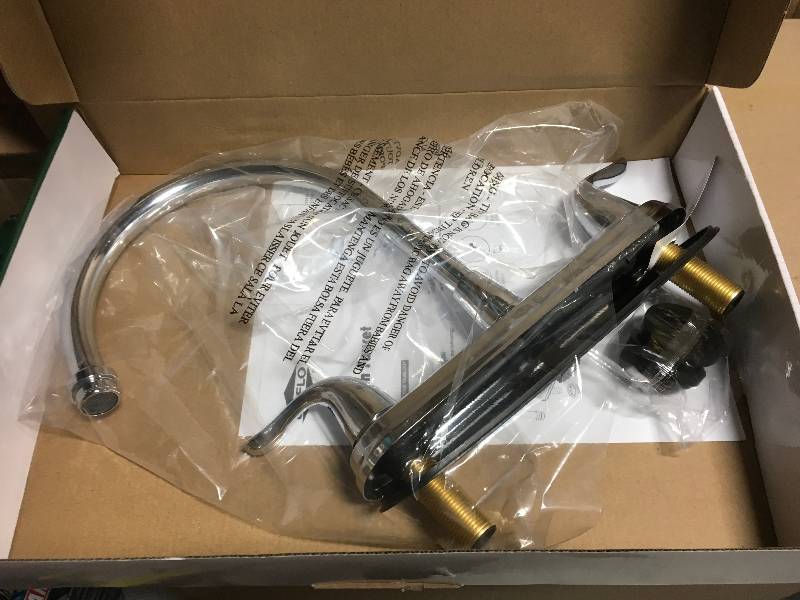 lot 77 image: EZ-FLO Impression Collection 2-Handle Standard Kitchen Faucet in Chrome in good condition