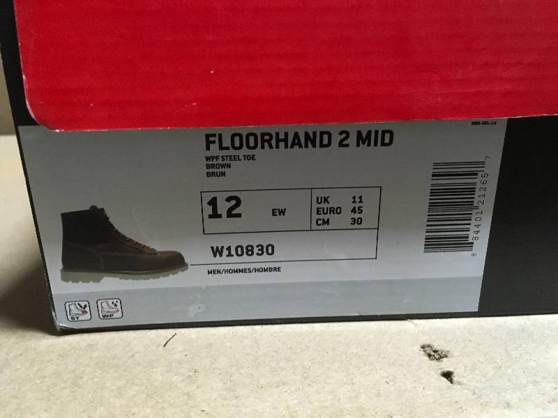 lot 90 image: MENS FLOORHAND II STEEL-TOE WATERPROOF BOOT SIZE 12 not used