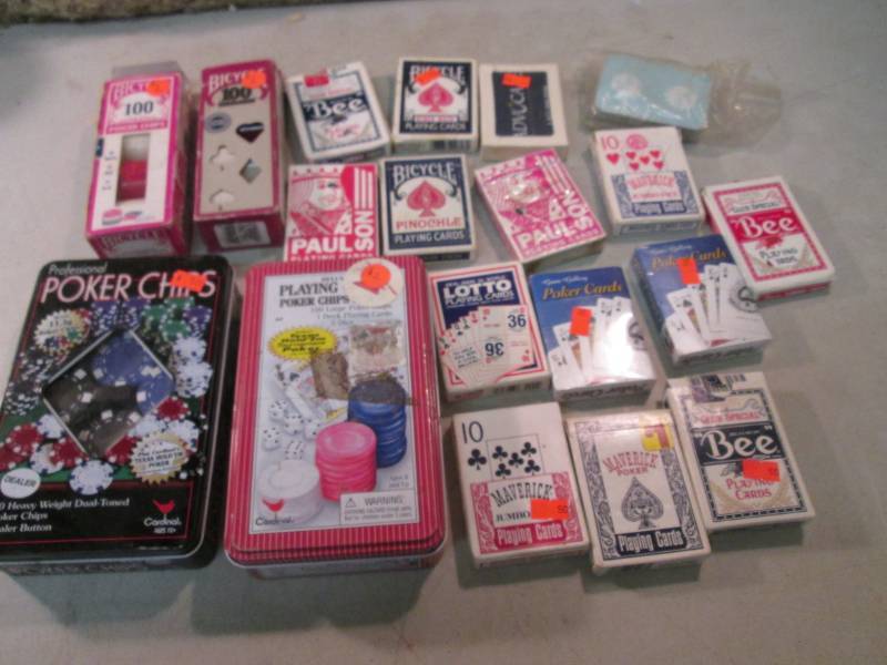 lot 58 image: Assortment of Poker Chips and Playi...