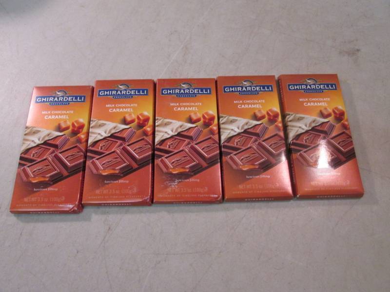 lot 70 image: 5 Ghirardelli Milk Chocolate with C...