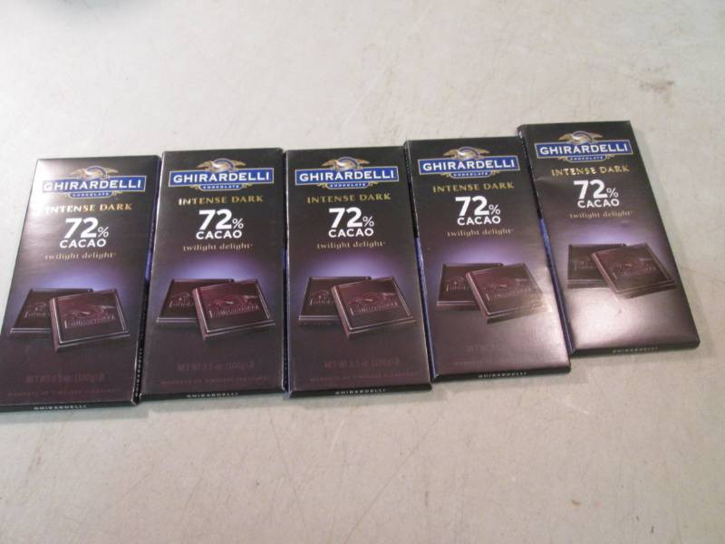 lot 71 image: 5 Ghirardelli Intense Dark Chocolat...