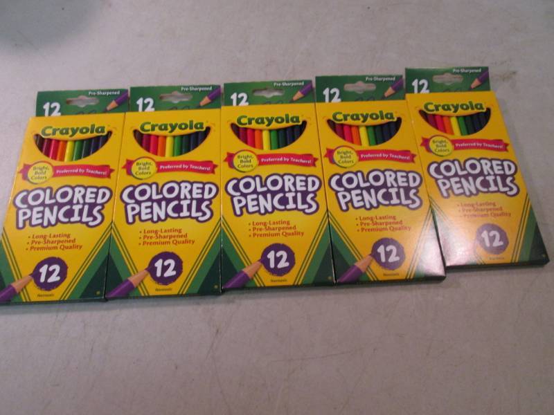 lot 81 image: 5 Boxes of Crayola Colored Pencils ...