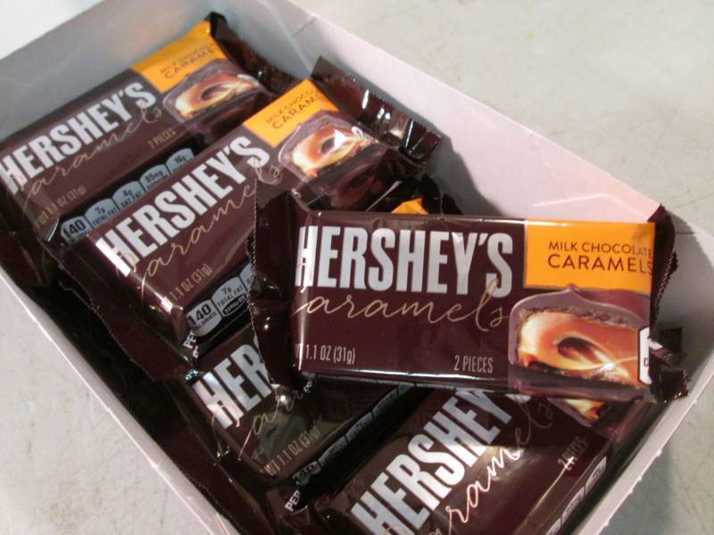 lot 133 image: Box of 12 Hersheys Caramels Best by...