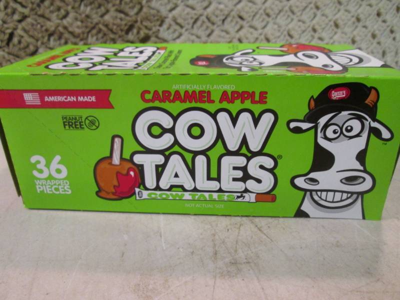 lot 136 image: Box of 36 Caramel Apple Cow Tales B...