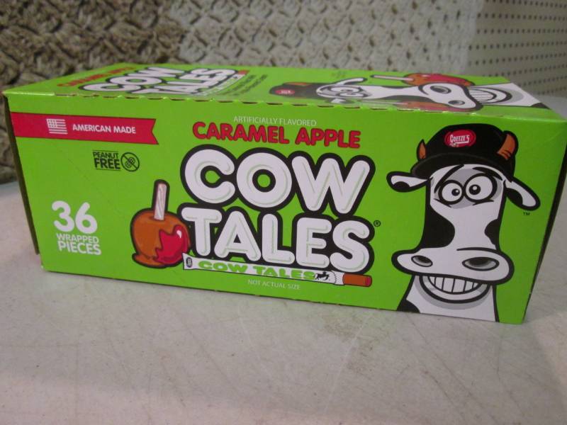 lot 137 image: Box of 36 Caramel Apple Cow Tales B...