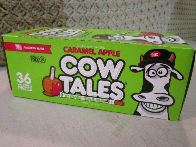 lot 138 image: Box of 36 Caramel Apple Cow Tales B...