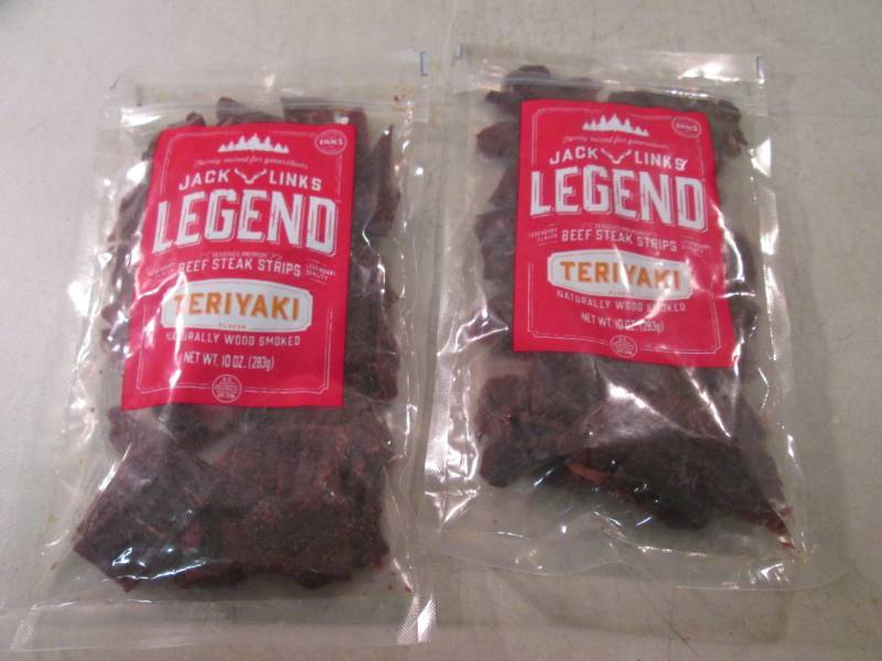 lot 139 image: 2 Bags of Jack Links Teriyaki Beef ...