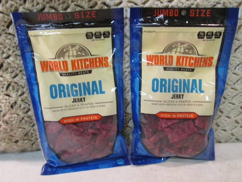 lot 142 image: 2 Jumbo Size Bags of Original Jerky...