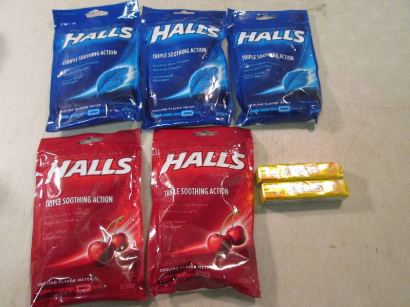 lot 145 image: Assorted Halls Cough Drops  B-1...