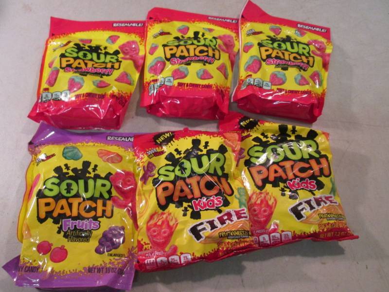 lot 155 image: Assorted Bags of Sour Patch Candy  ...