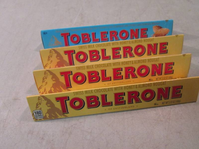 lot 197 image: 4 Toblerone Candy Bars Best by Feb ...