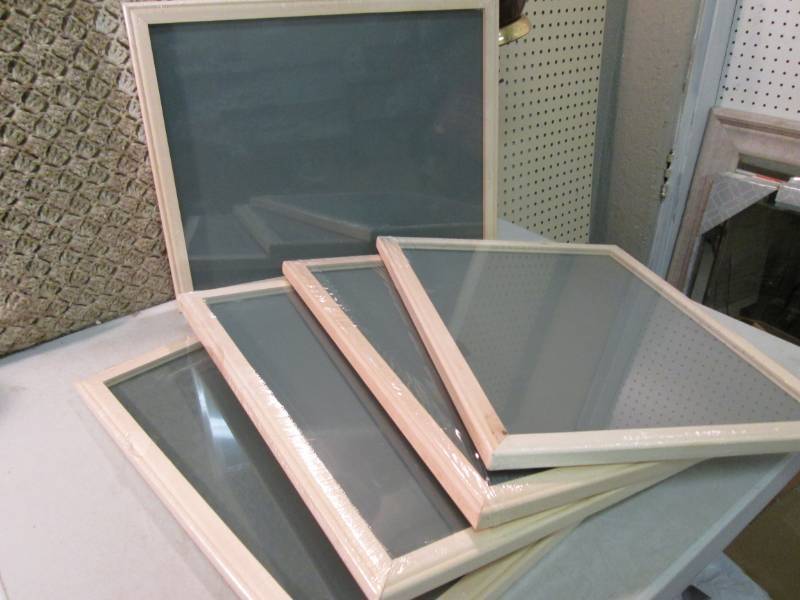 lot 242 image: Lot of 5 New Wood Framed Chalk Boar...