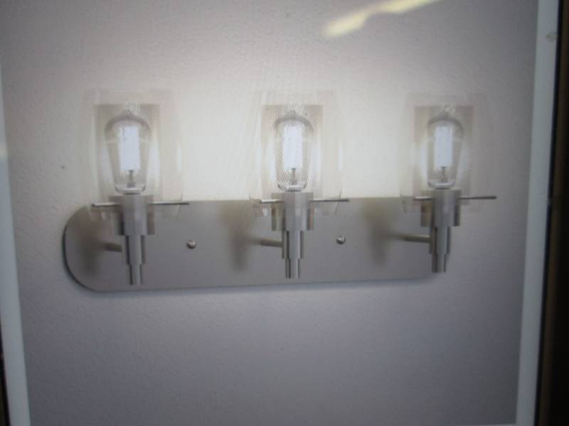 lot 255 image: Hampton Bay 3-Light Brushed Nickel ...