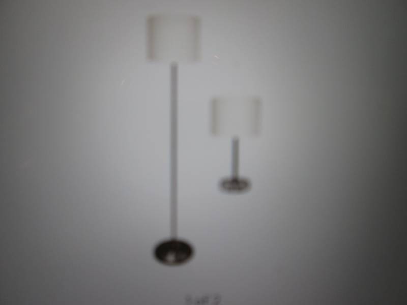 lot 264 image: Slim Line Table and Floor Lamp Set ...