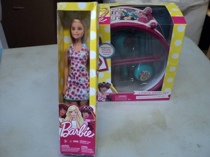 Barbie and Barbie Drum Set...