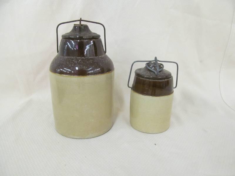 lot 33 image: Weir crock jars