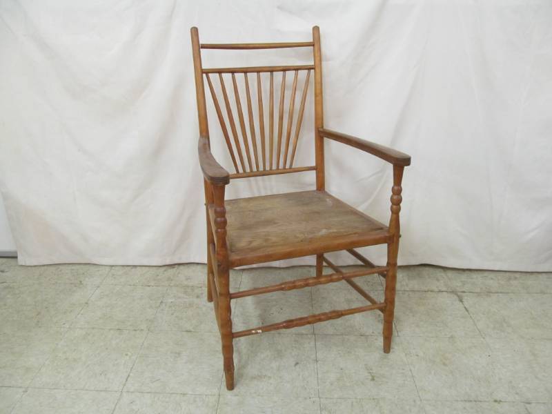lot 153 image: vintage spindle back chair