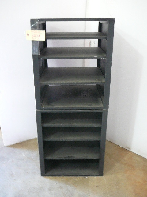 lot 89 image: 2 Wooden Boxes With Shelves