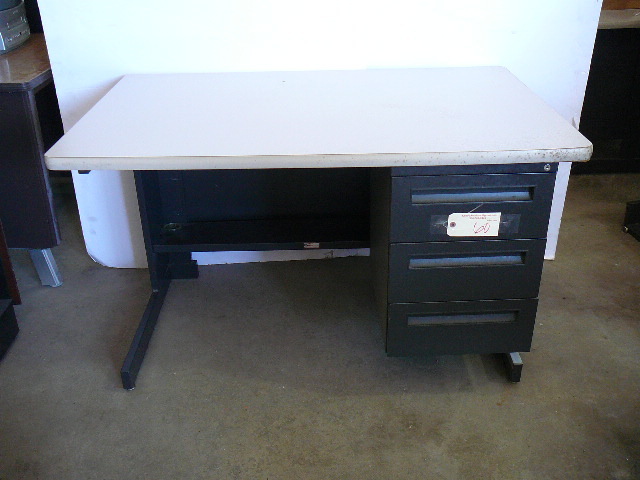 lot 60 image: WorkstationDesk With Drawers