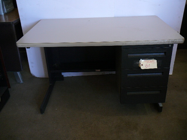 lot 61 image: WorkstationDesk With Drawers