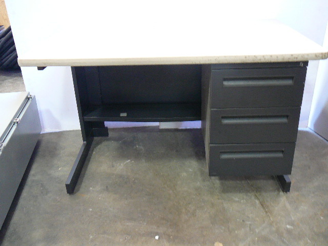 lot 63 image: WorkstationDesk With Drawers
